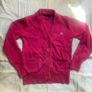 Pink Button-Up Kids Sweater